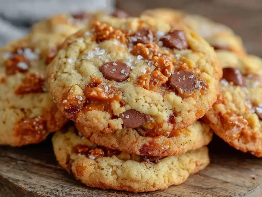 Browned Butter Toffee Chocolate Chip Cookies - featured image