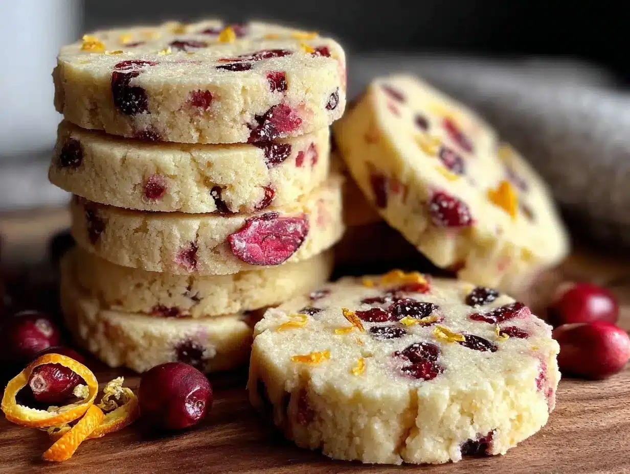 buttery cranberry orange shortbread cookies preparation steps