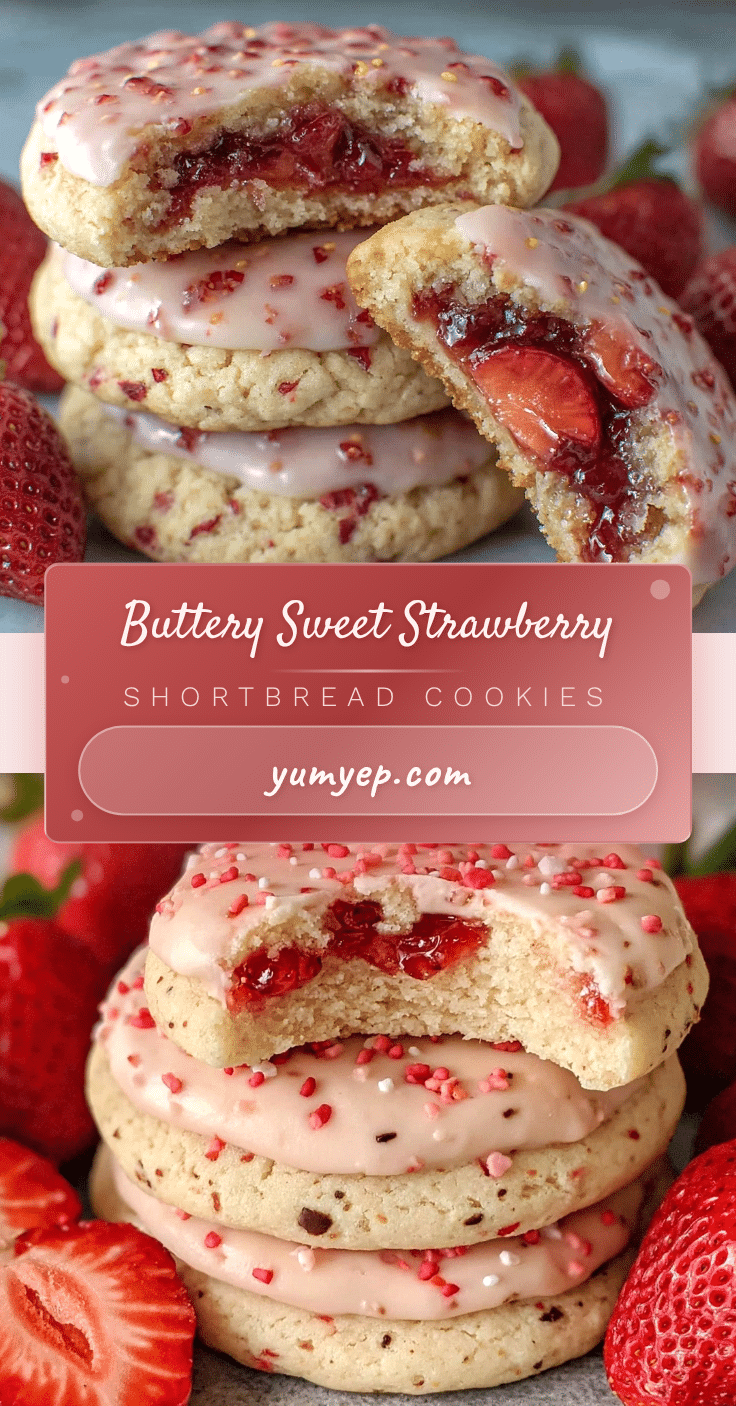 buttery sweet strawberry shortbread cookies recipe