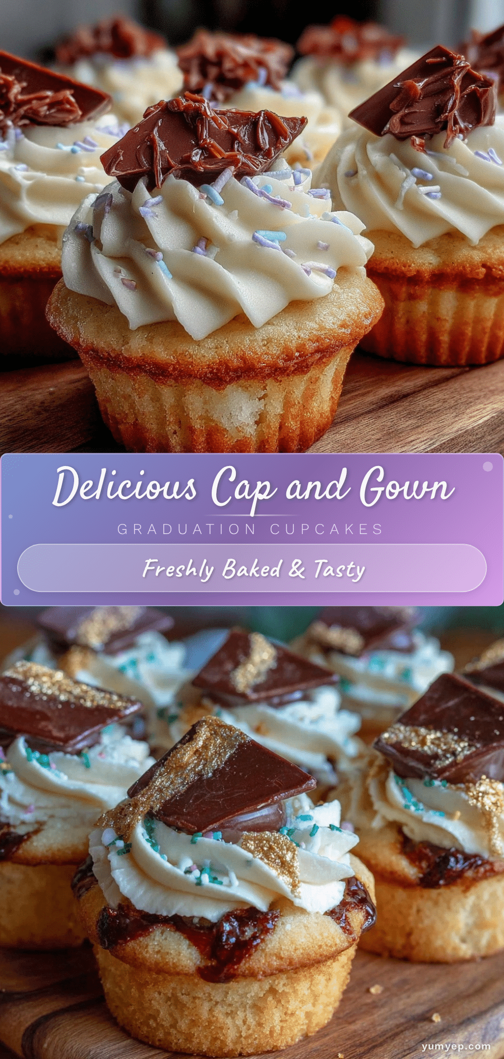 cap and gown cupcakes recipe