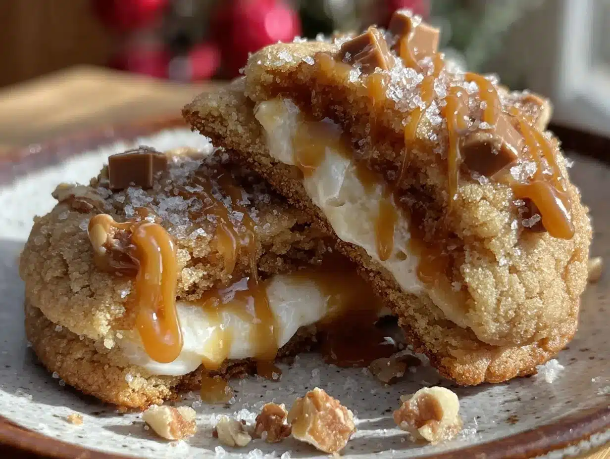 caramel cheesecake cookies preparation steps