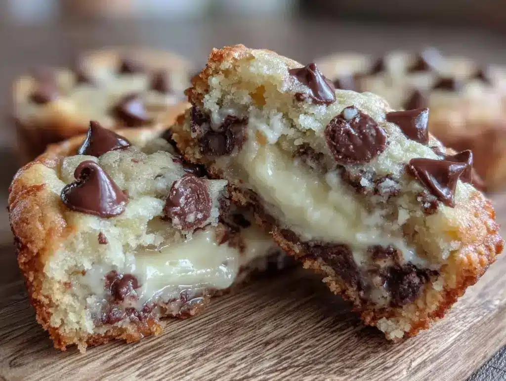 cheesecake stuffed chocolate chip cookies - featured image