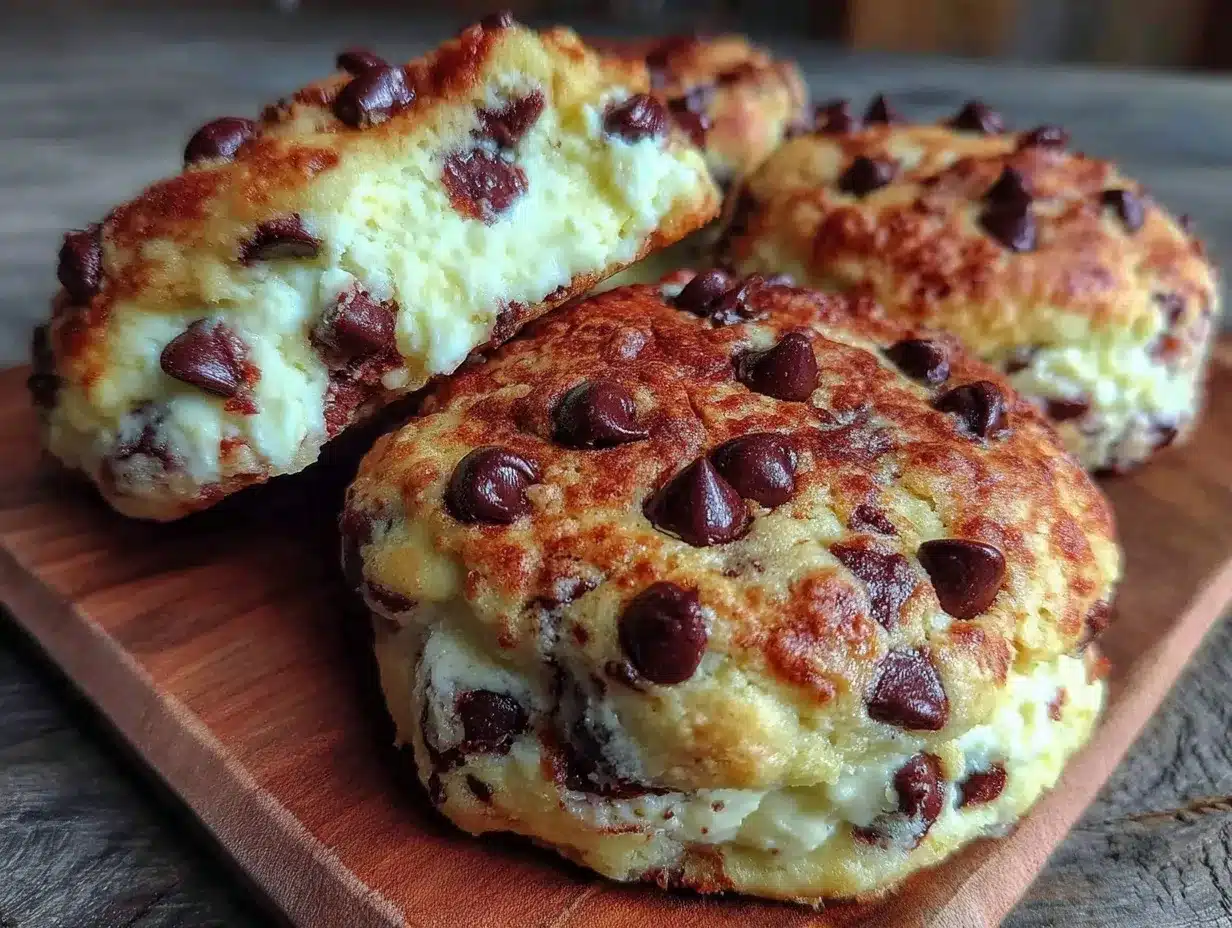 cheesecake stuffed chocolate chip cookies preparation steps