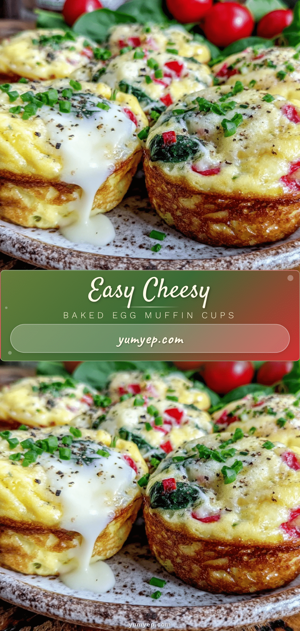 cheesy baked egg muffin cups recipe