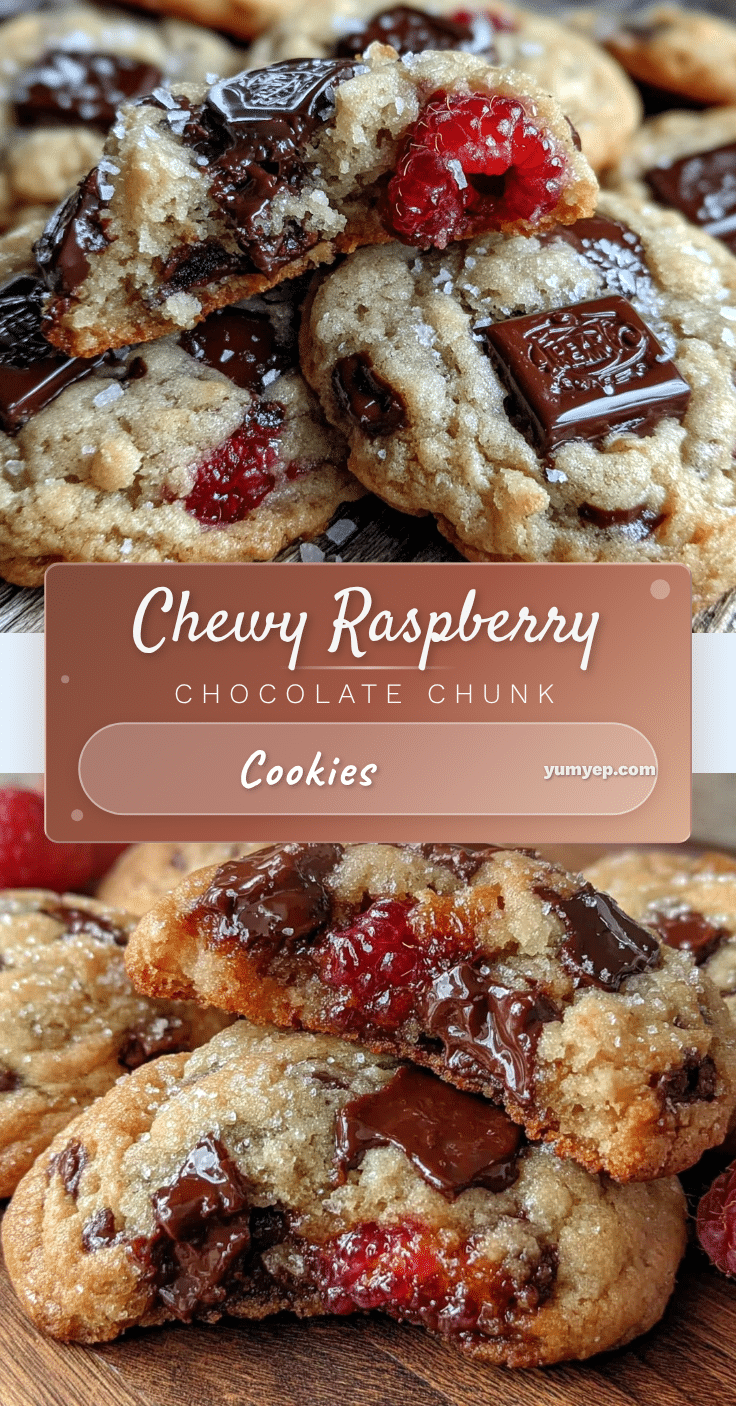 chewy raspberry chocolate chunk cookies recipe