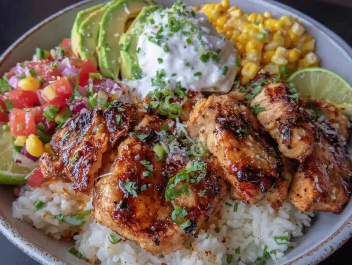 chicken burrito bowls preparation steps