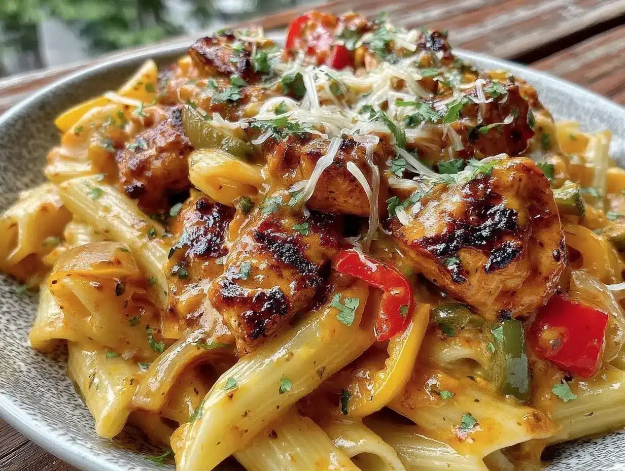 chicken fajita pasta preparation steps
