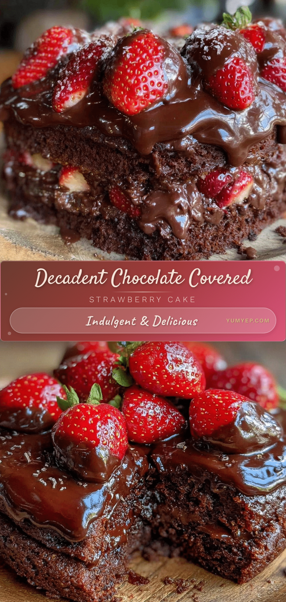 chocolate-covered strawberry cake recipe