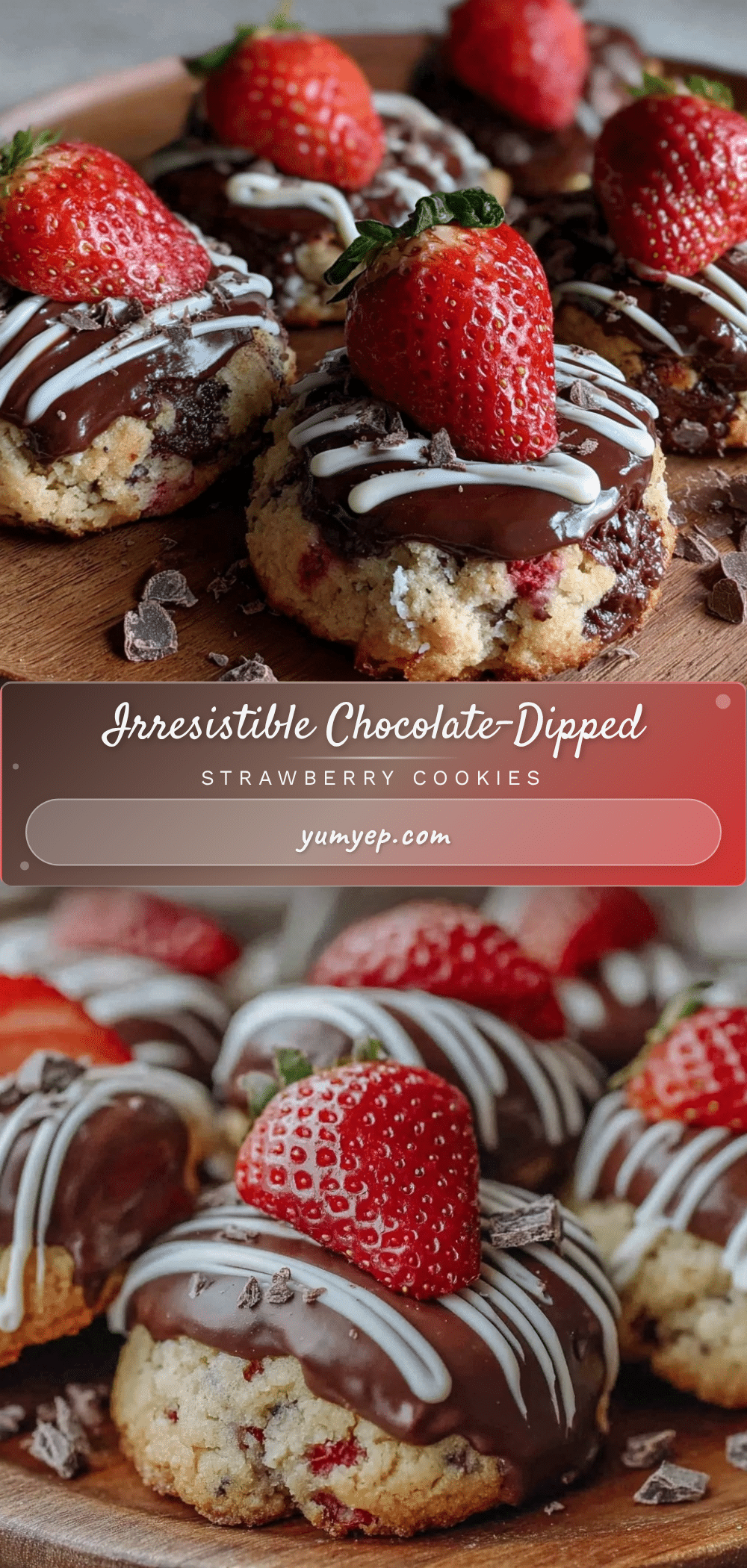 chocolate-dipped strawberry cookies recipe
