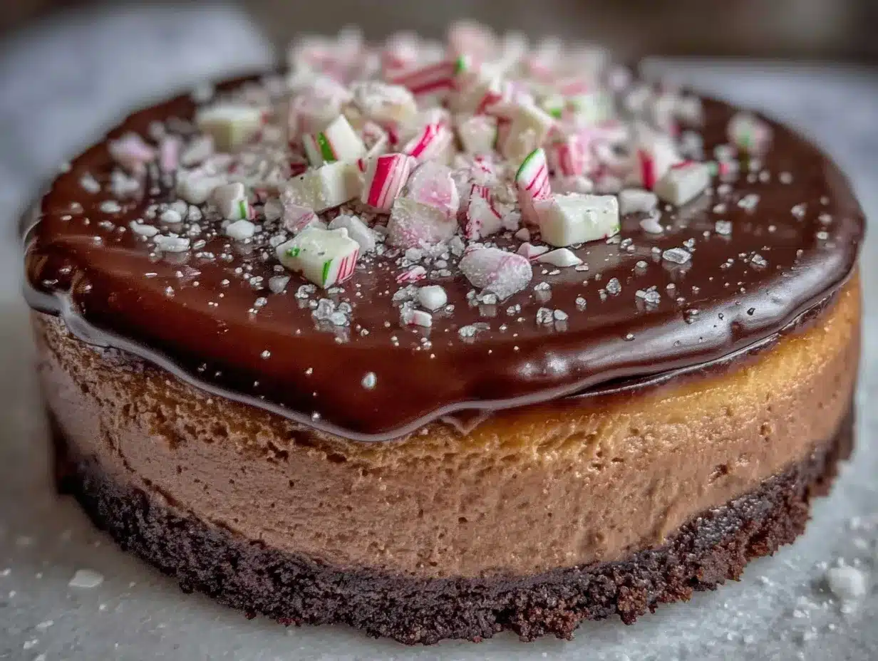 chocolate peppermint cheesecake preparation steps