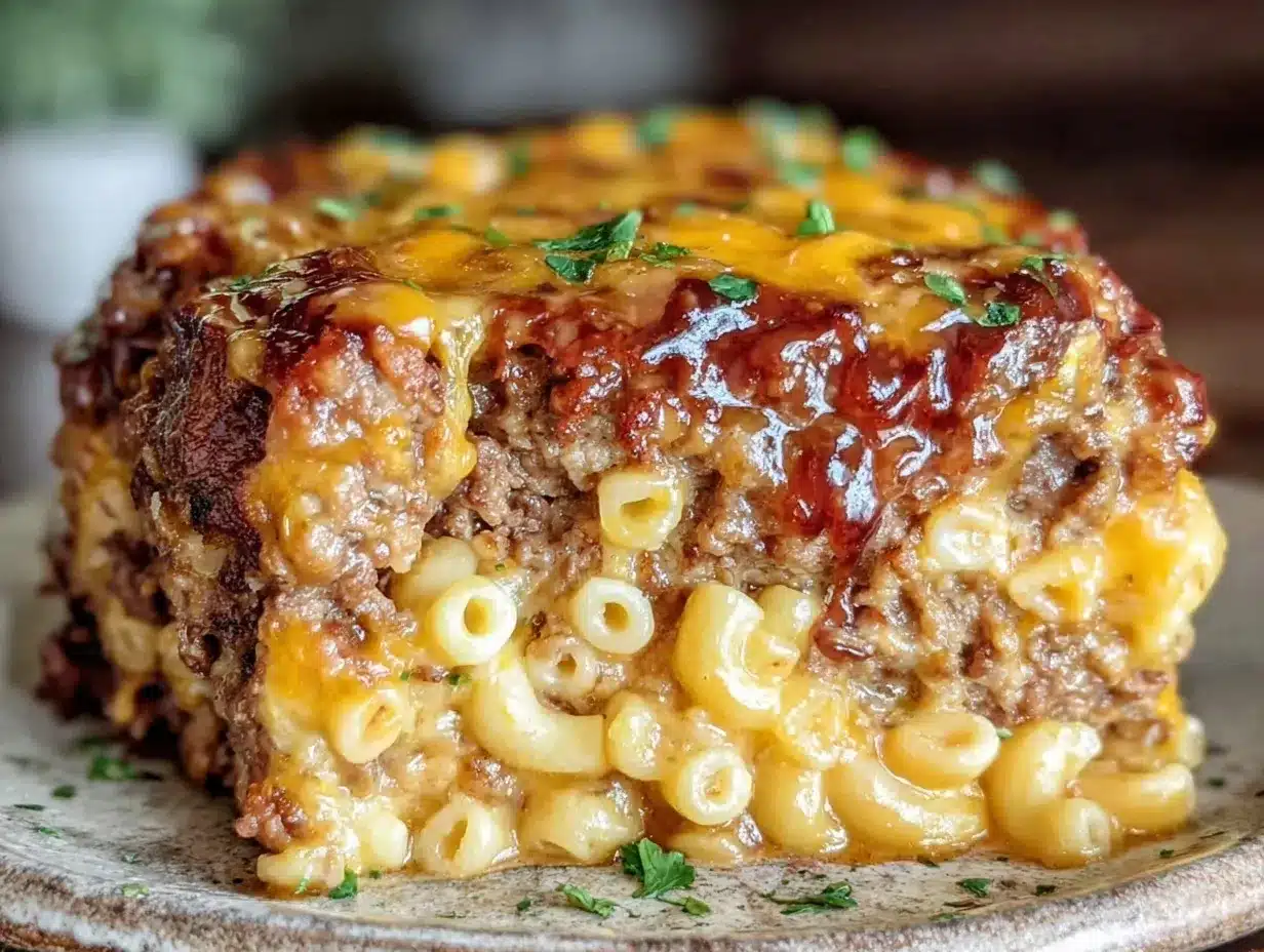 comforting mac and cheese meatloaf casserole preparation steps