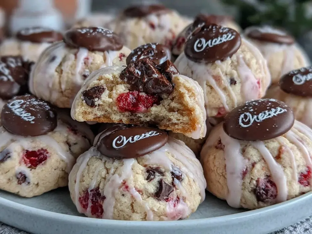 cozy christmas cherry blossoms cookies - featured image