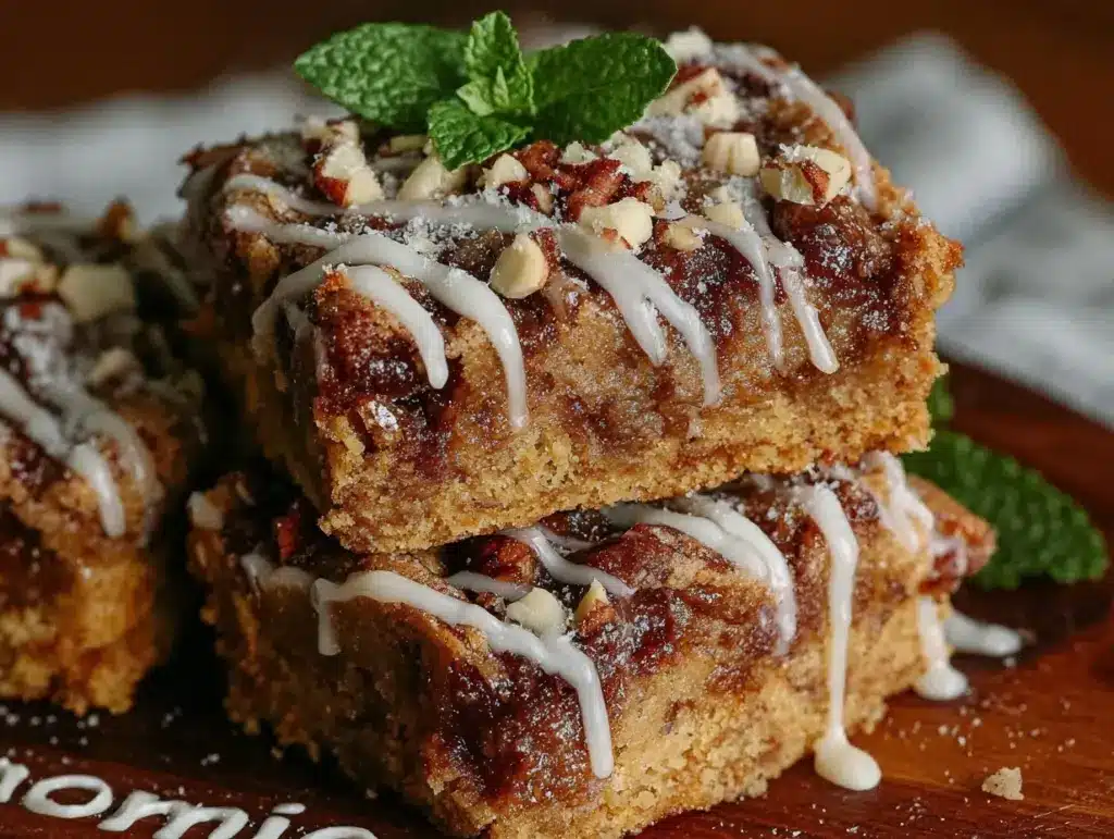 cozy cinnamon roll bars - featured image