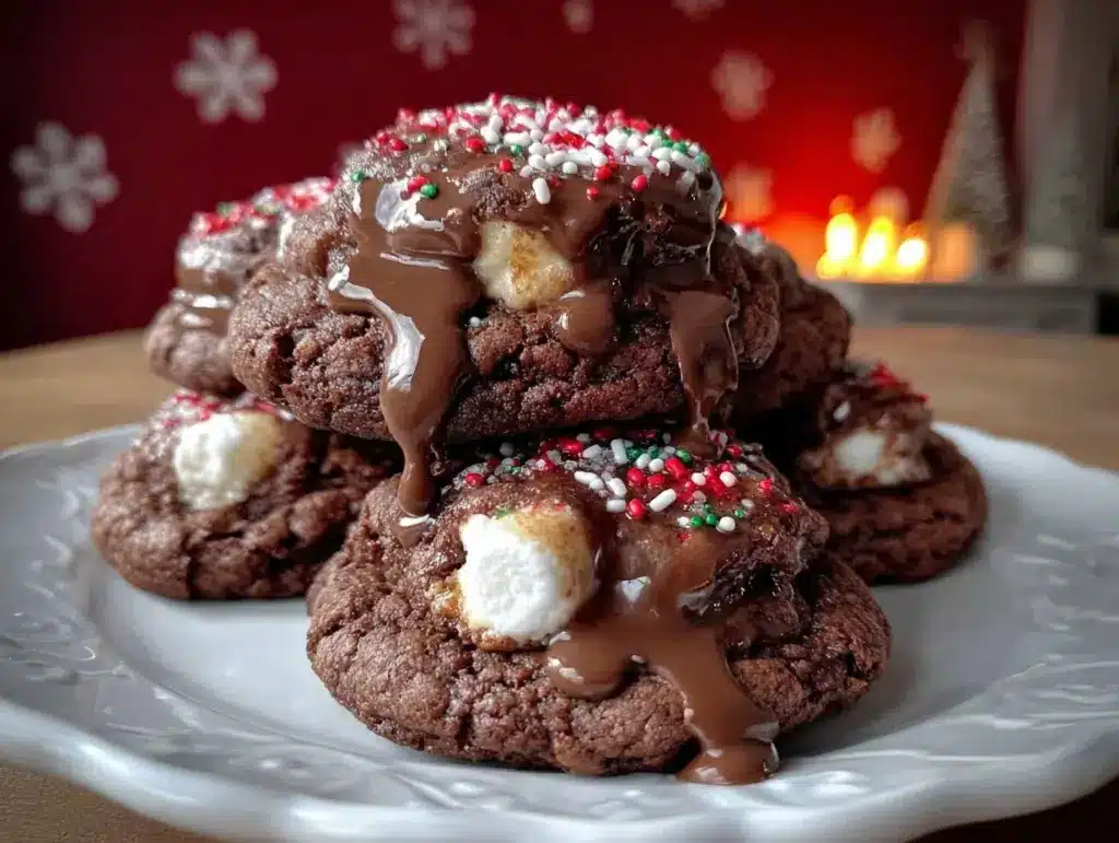cozy hot cocoa cookies - featured image
