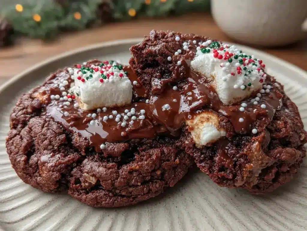 cozy hot cocoa cookies - featured image