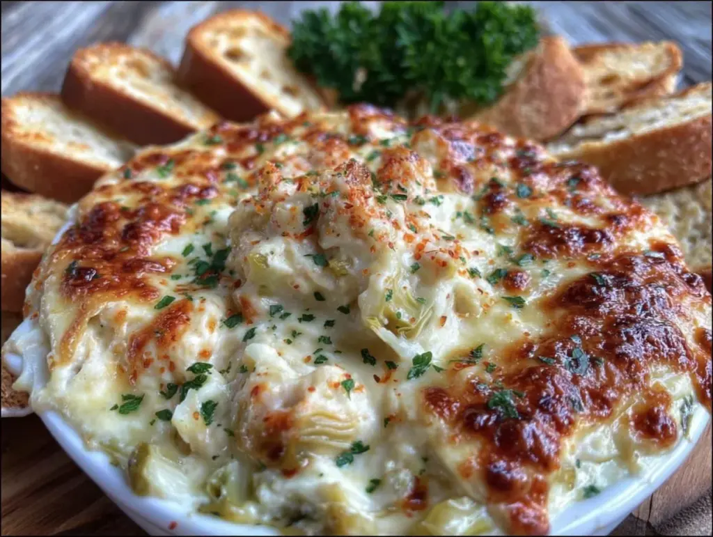 crab and artichoke dip - featured image