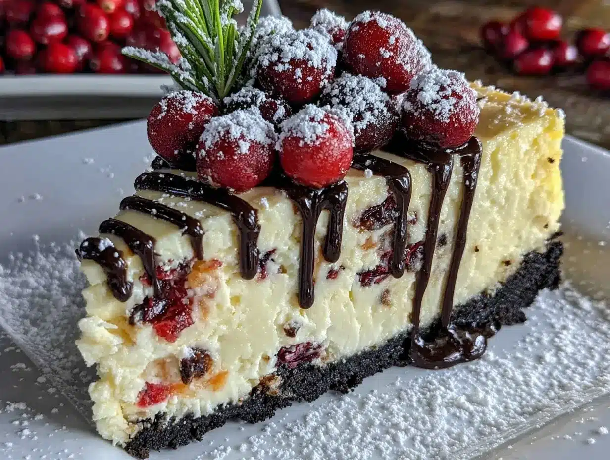 cranberry white chocolate cheesecake preparation steps