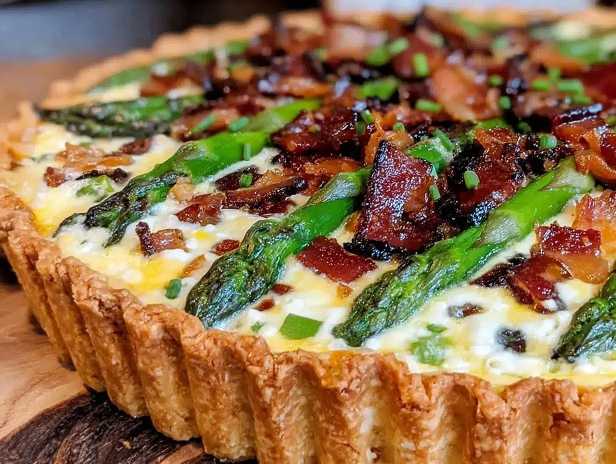 creamy asparagus bacon quiche preparation steps