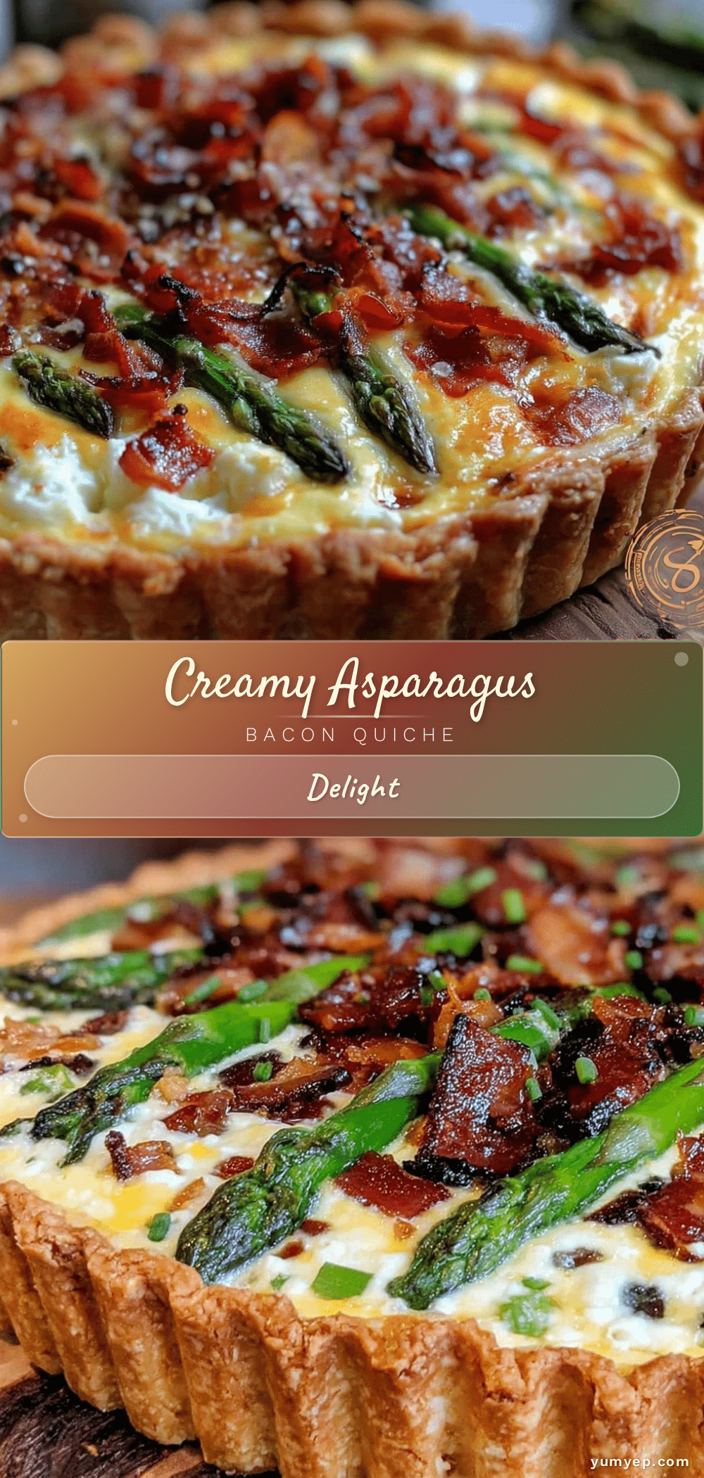 creamy asparagus bacon quiche recipe