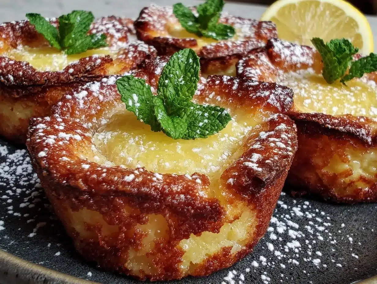 Creamy Baby Lemon Impossible Pies preparation steps