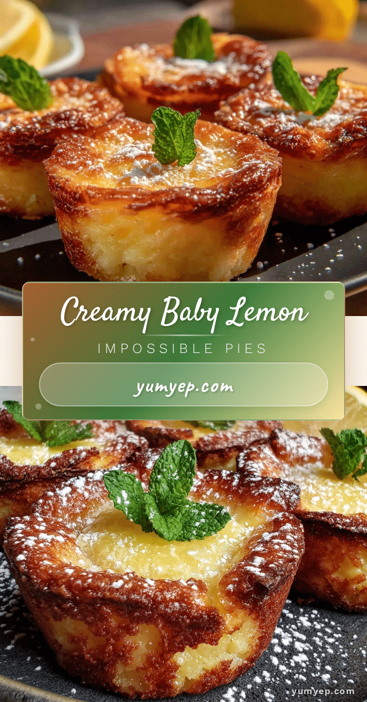 Creamy Baby Lemon Impossible Pies recipe