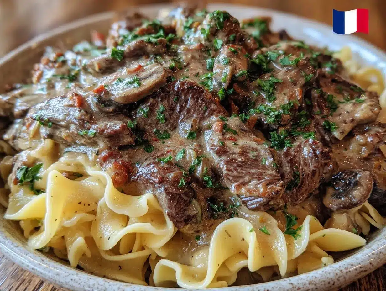 creamy beef stroganoff recipe preparation steps