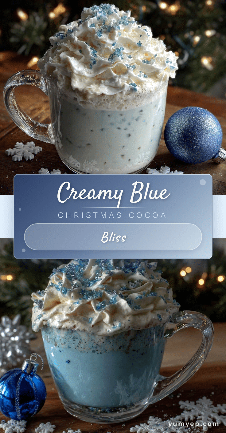 creamy blue christmas cocoa recipe