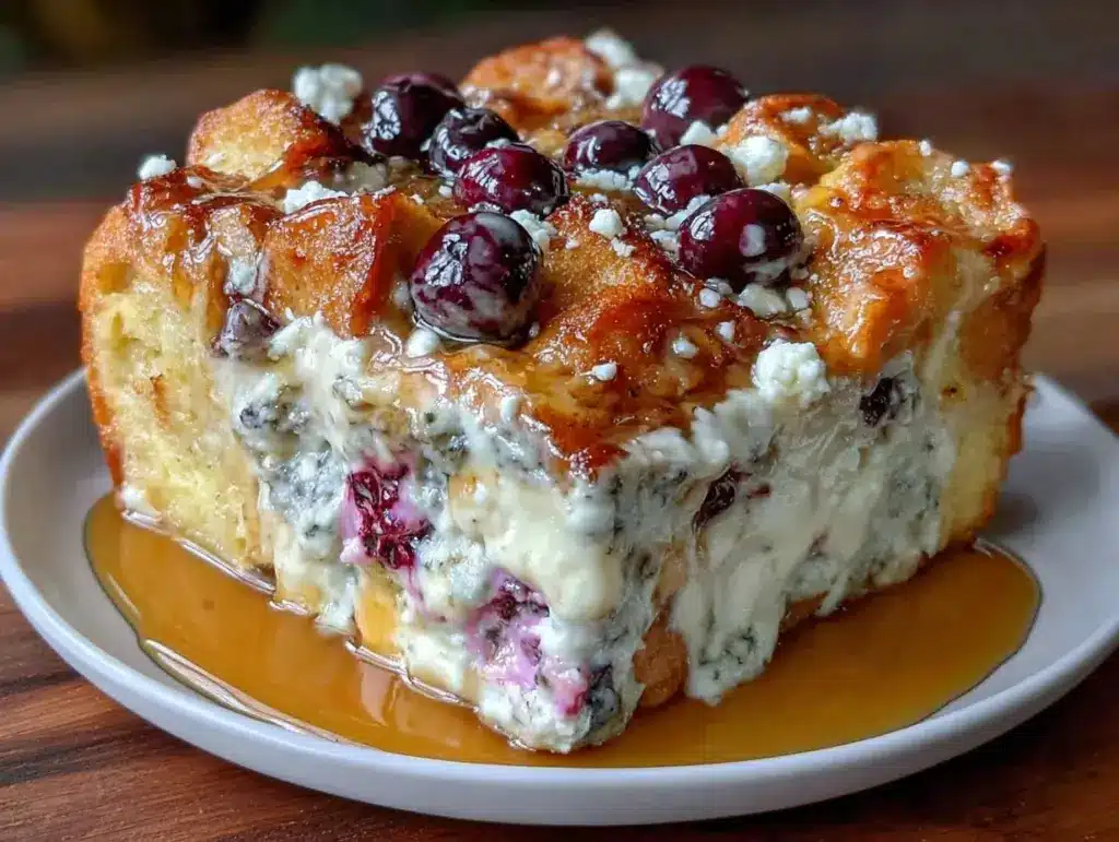 Creamy Blueberry Cream Cheese French Toast Casserole - featured image