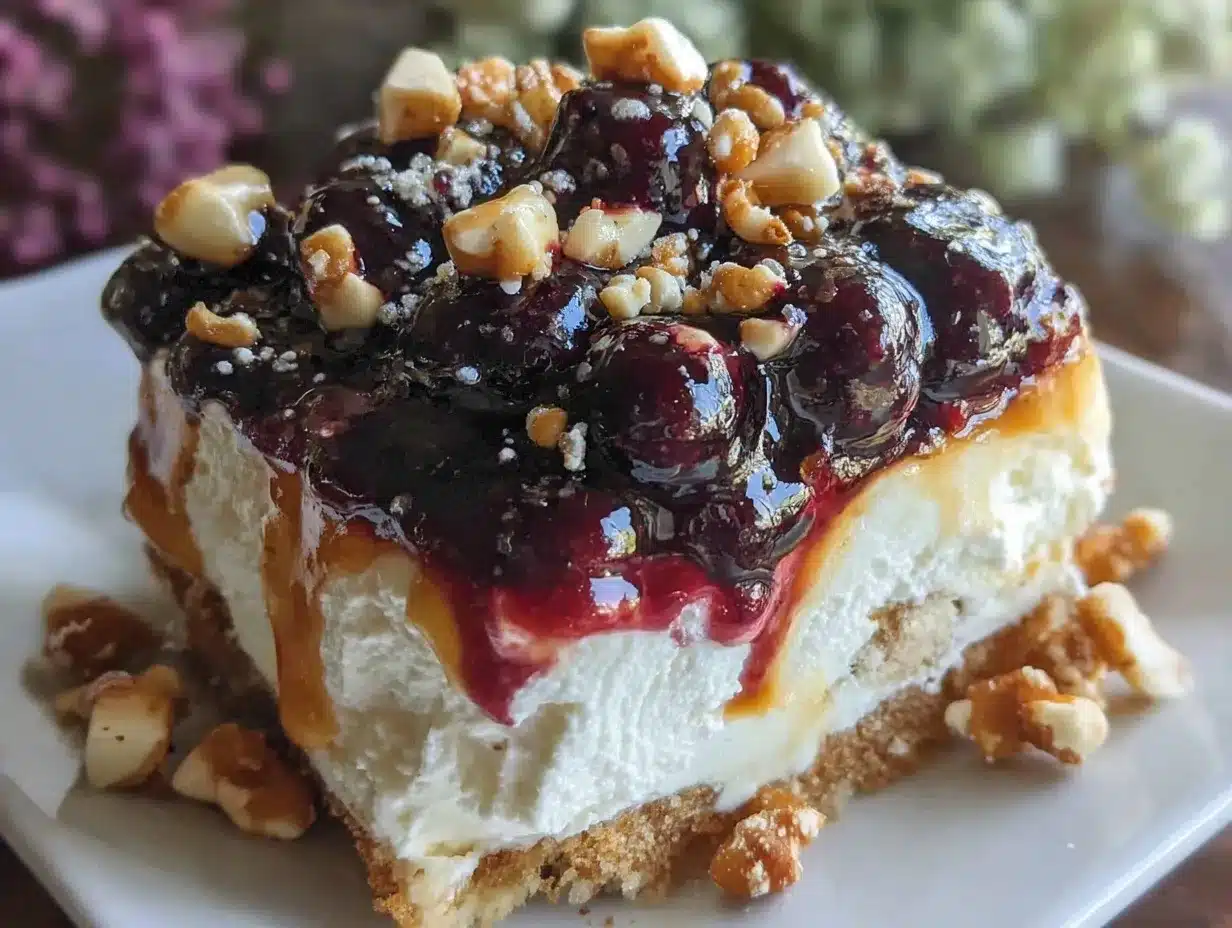 creamy blueberry pretzel salad recipe preparation steps