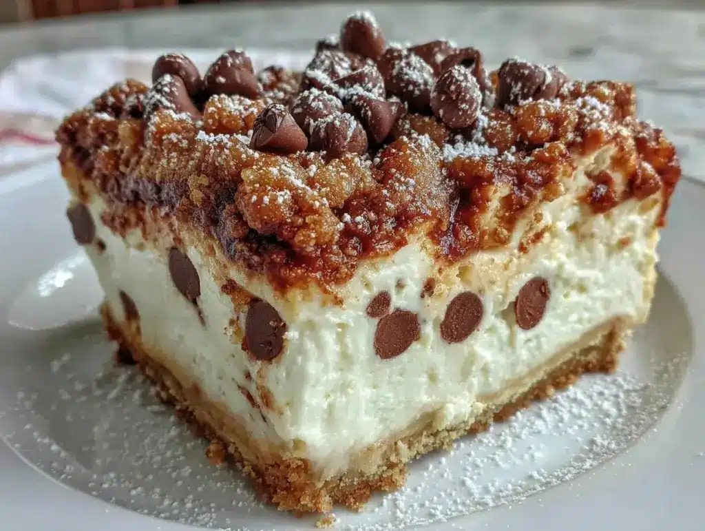 creamy cannoli cheesecake bars - featured image