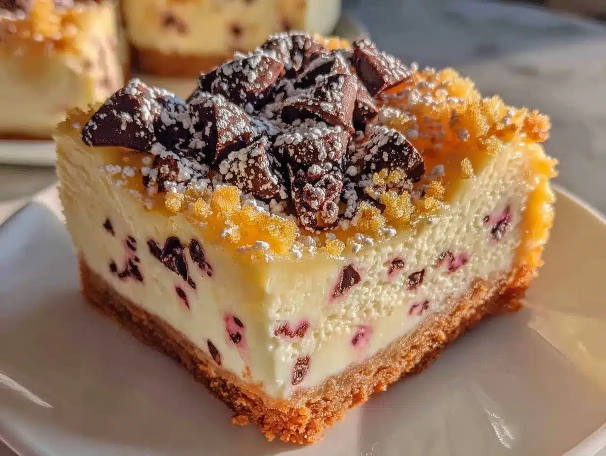 creamy cannoli cheesecake bars preparation steps