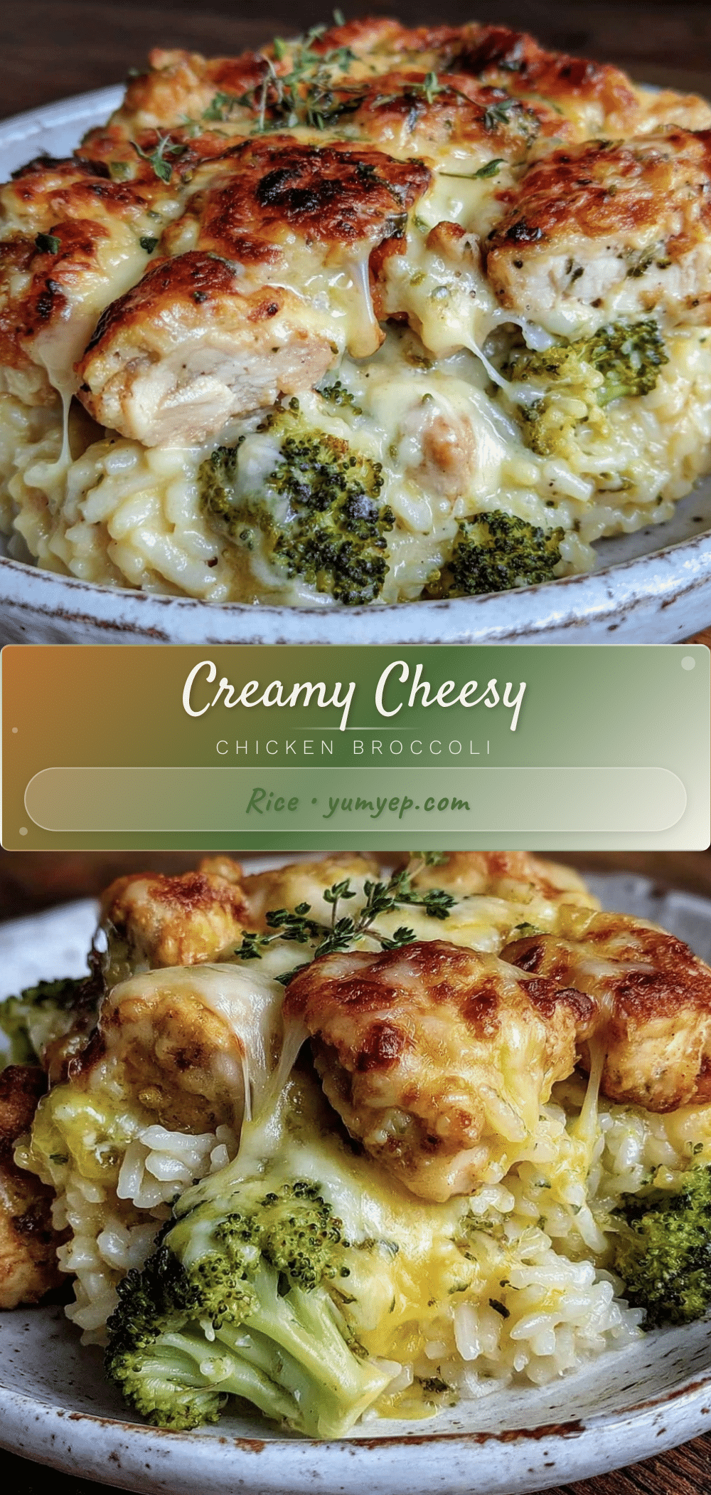 creamy cheesy chicken broccoli rice recipe