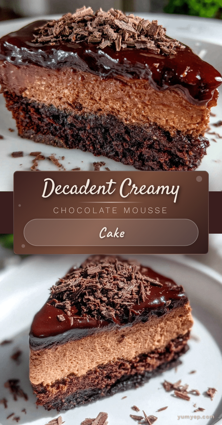 Creamy Chocolate Mousse Cake recipe