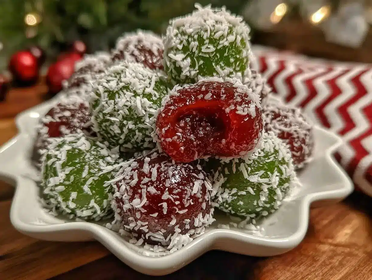 creamy christmas jello balls preparation steps