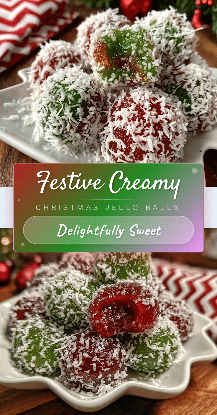 creamy christmas jello balls recipe