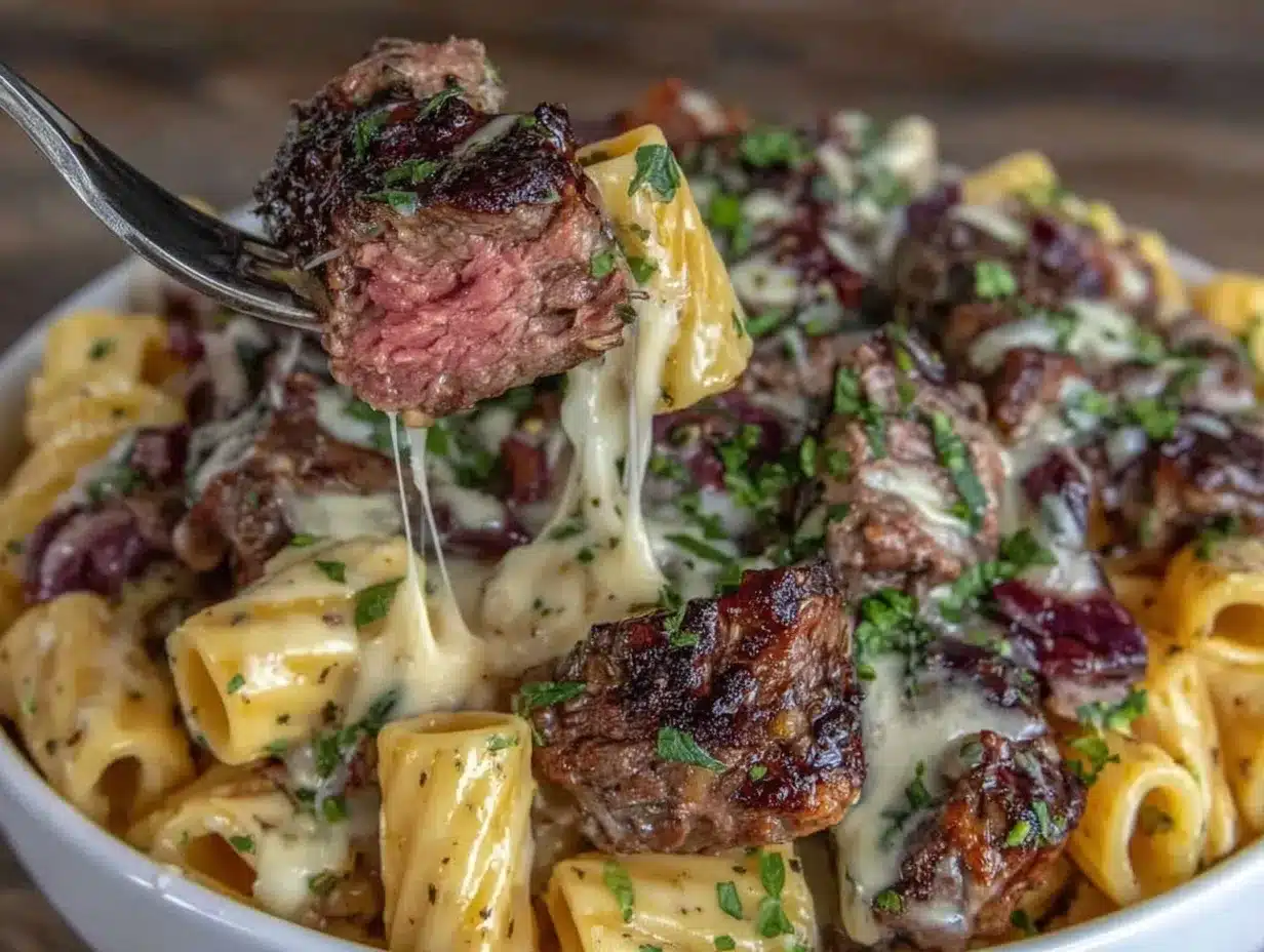 creamy cowboy butter steak pasta recipe preparation steps