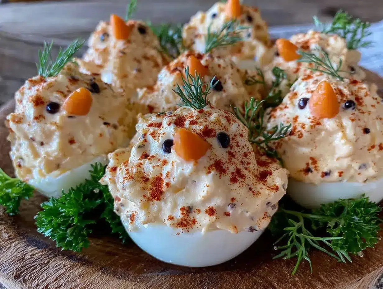 creamy deviled egg chicks recipe preparation steps