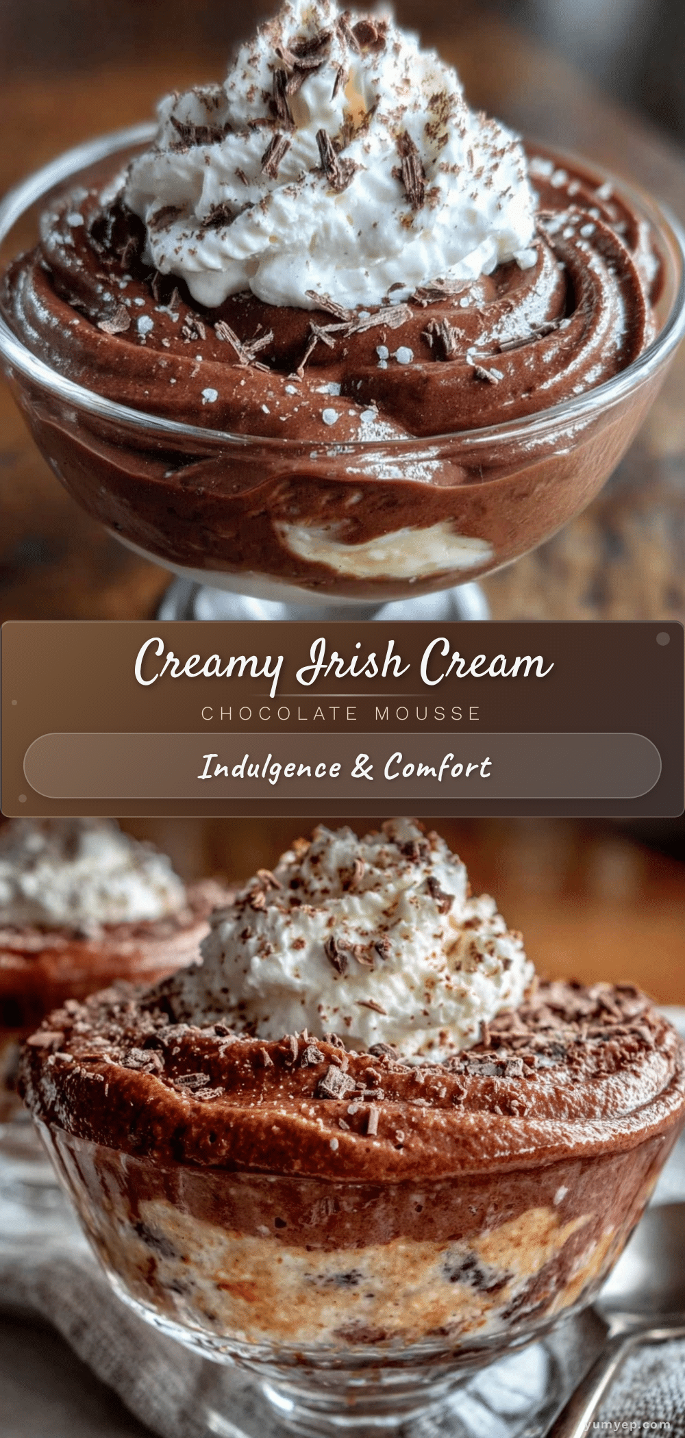Creamy Irish Cream Chocolate Mousse recipe