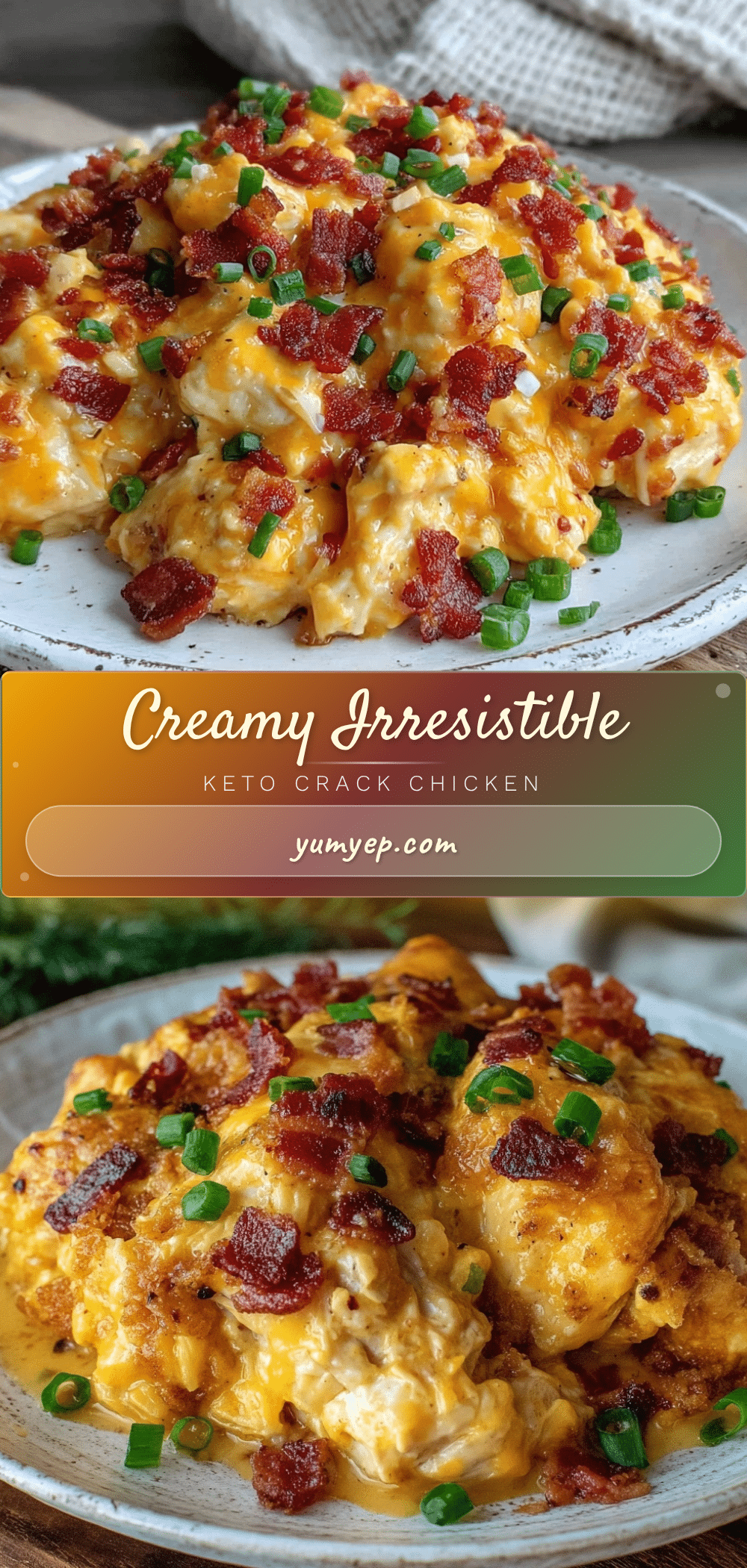 creamy keto crack chicken recipe