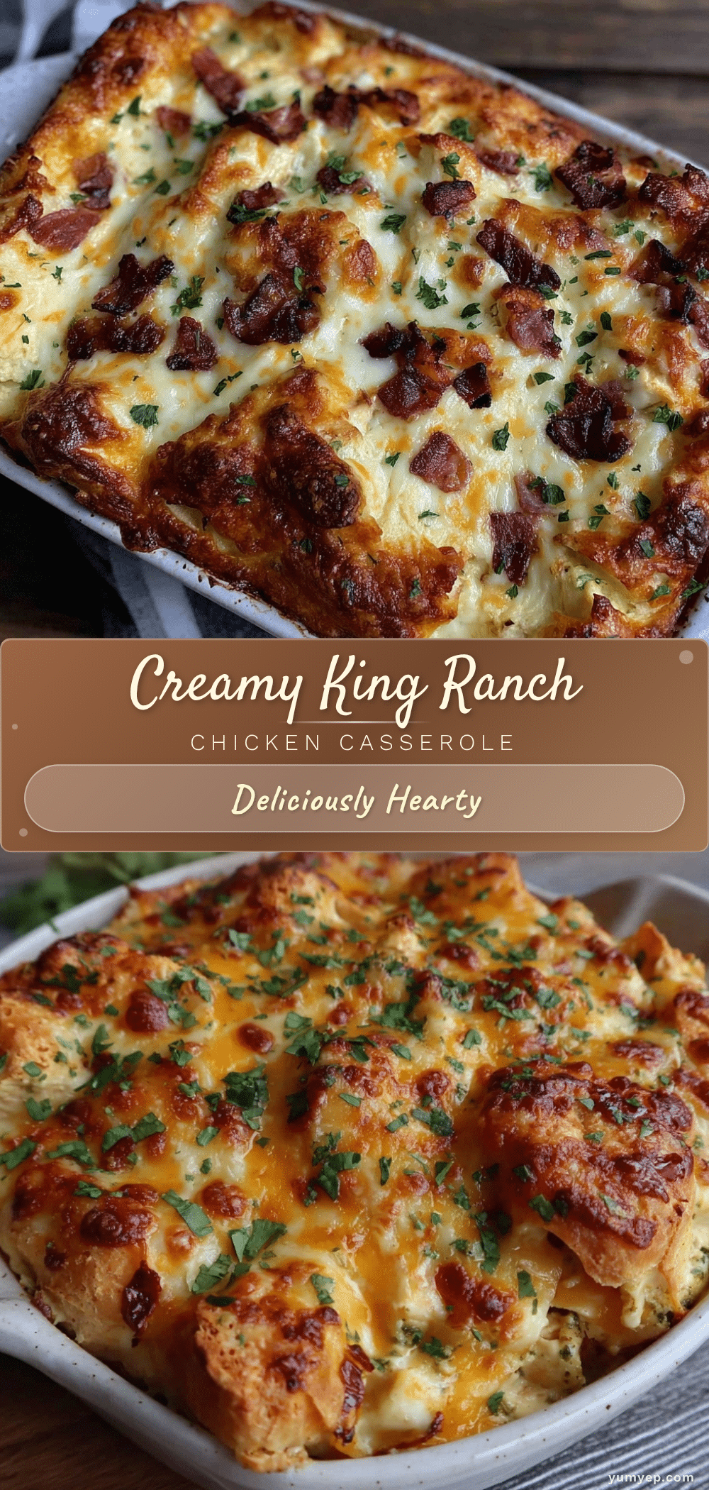 Creamy King Ranch Chicken Casserole recipe