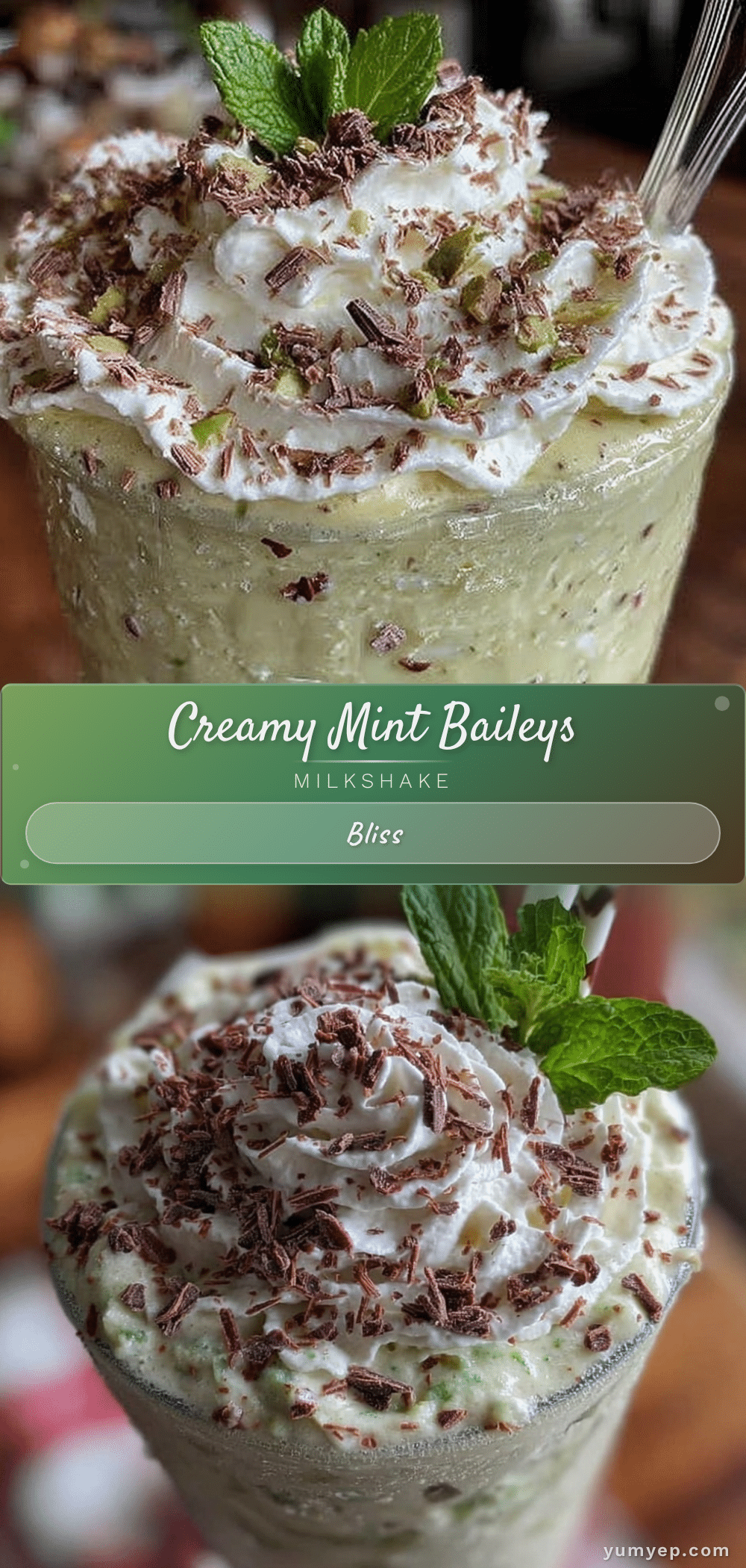 Creamy Mint Baileys Milkshake recipe