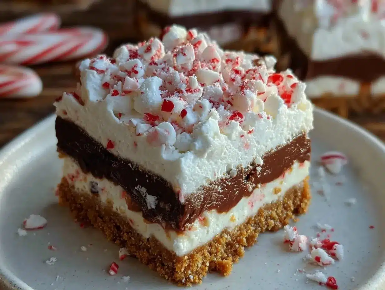 creamy no-bake peppermint squares preparation steps
