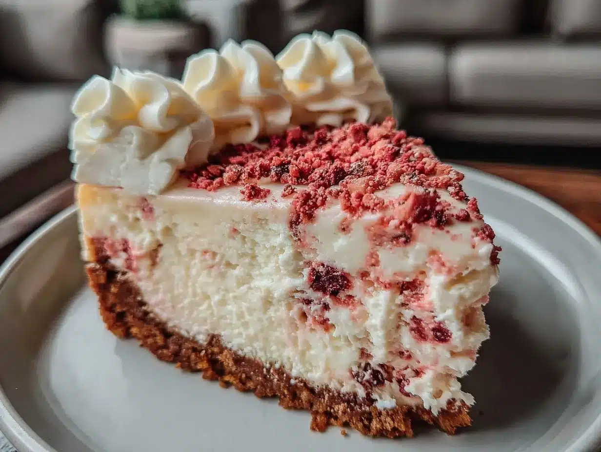 creamy pink velvet cheesecake preparation steps