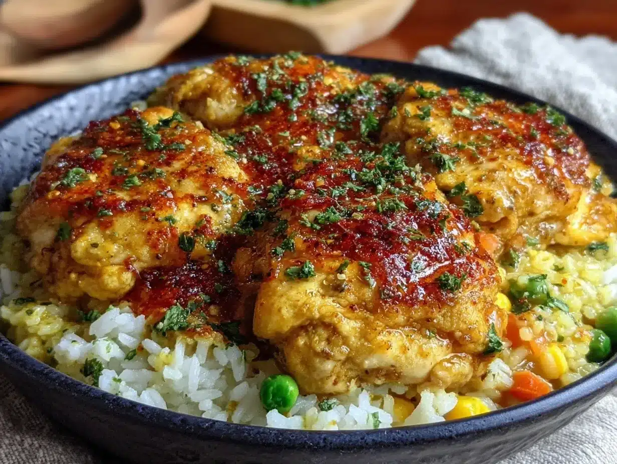 creamy pressure cooker chicken and rice preparation steps