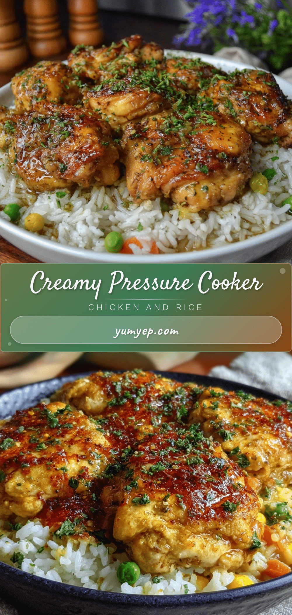 creamy pressure cooker chicken and rice recipe
