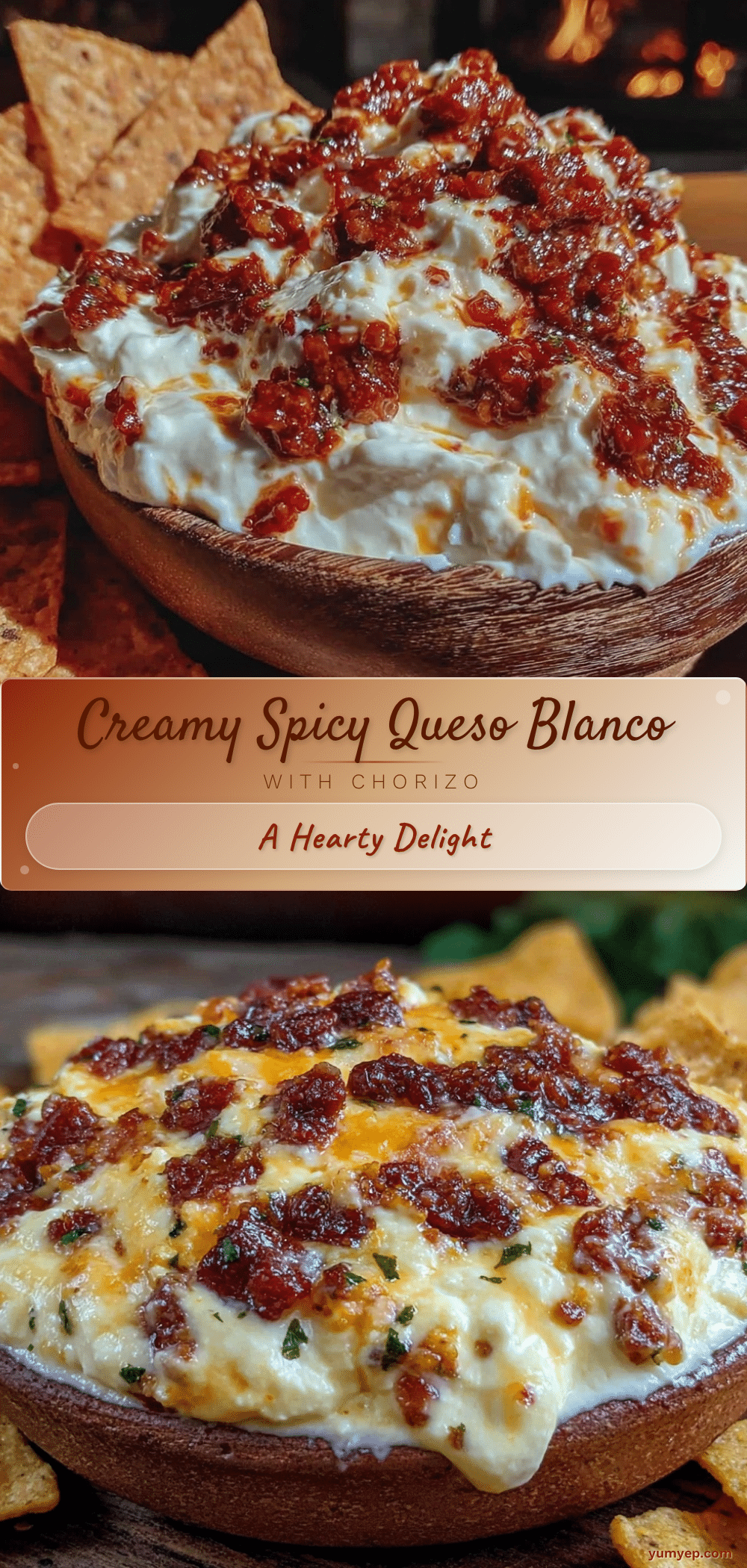 creamy queso blanco with chorizo recipe