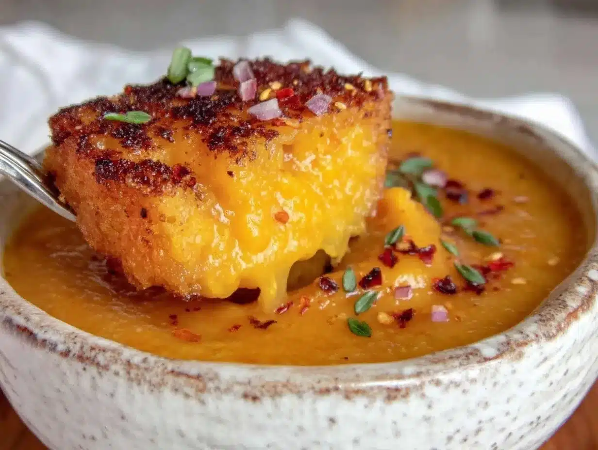 creamy roasted red pepper and smoked gouda soup preparation steps