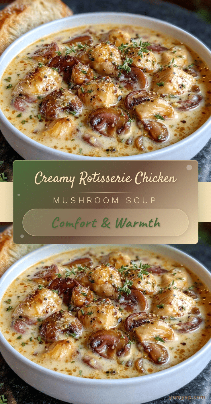 creamy rotisserie chicken mushroom soup recipe