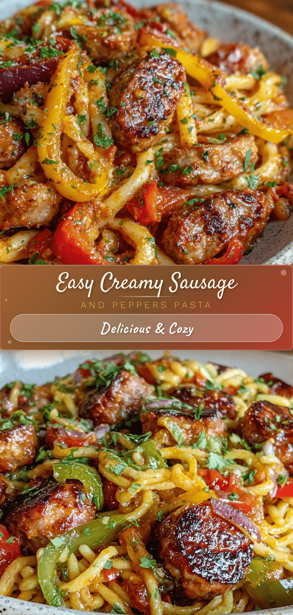 creamy sausage and peppers pasta recipe