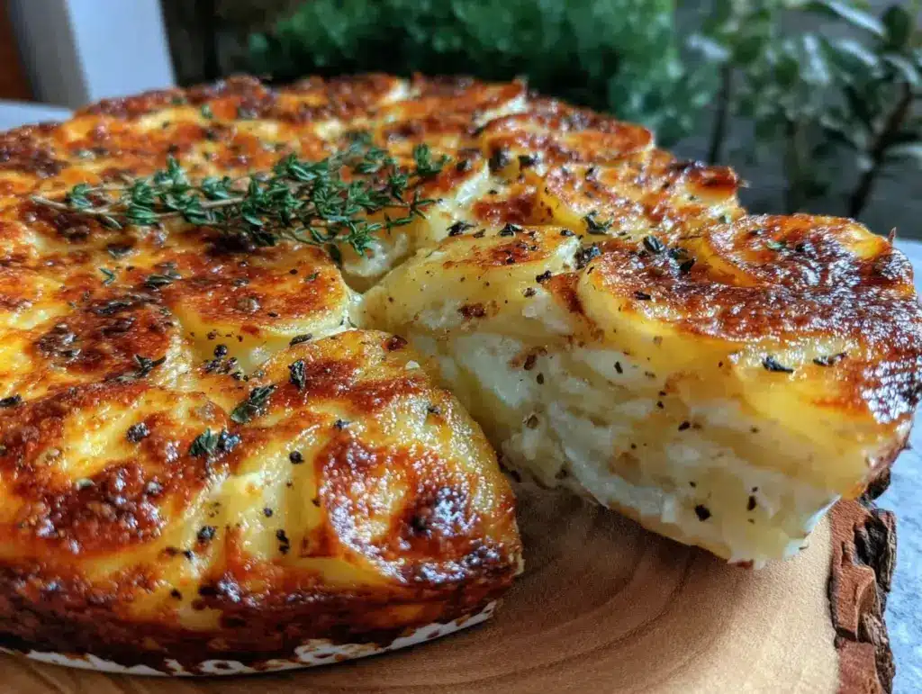 creamy scalloped potatoes with gruyere - featured image